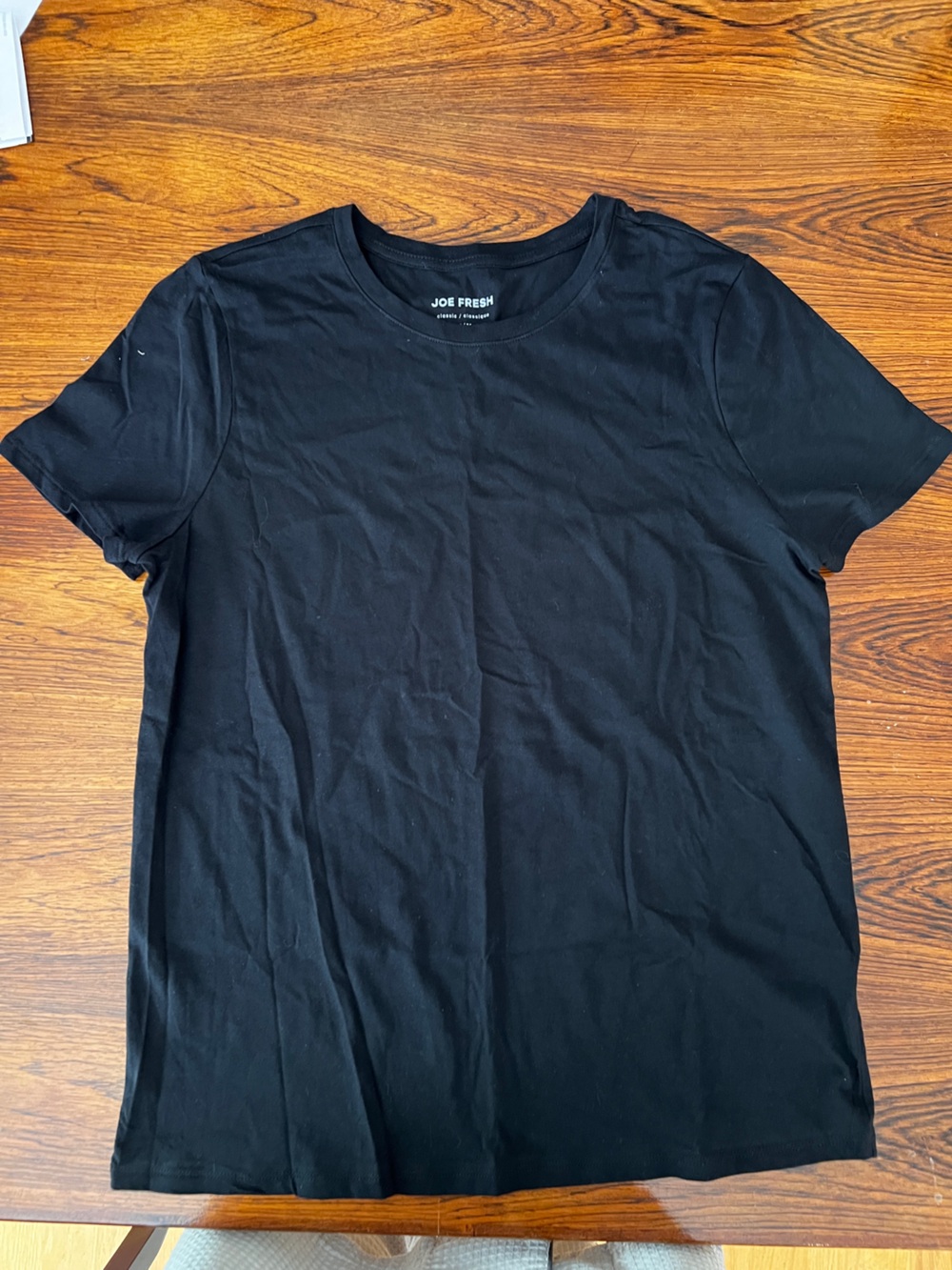 Joe Fresh Black Short Sleeve Crewneck Tee - Women's